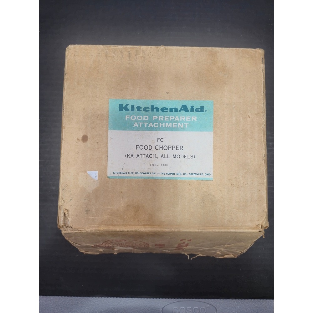 Vintage KitchenAid Hobart Food Chopper Grinder Attachment FC Metal with Box